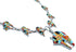 Multicolor Sterling Silver Bear Link Necklace Earrings Set PX37264
